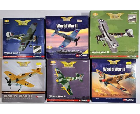 Corgi Aviation Archive, a boxed 1:72 scale group to include &nbsp;AA34305 FW-190A-4 SG2, Tunisia, 1943 "World War II Attack b
