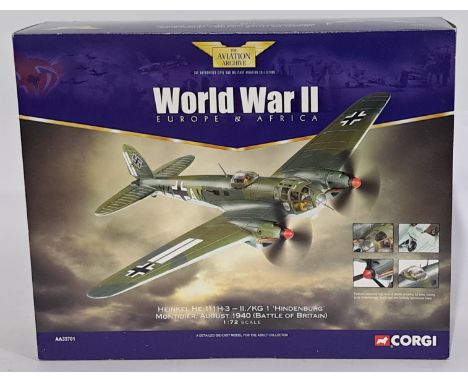 Corgi Aviation Archive AA33701 Heinkel HE 111-H-43 &ndash; II./KG 1 &lsquo;Hindenburg&rsquo; Montidier, August 1940 (Battle o