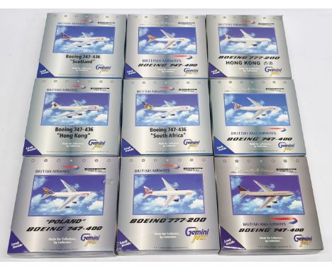 Gemini Jets British Airways, 1:400 scale, a boxed Boeing Aircraft group. &nbsp;Although unchecked for completeness condition 