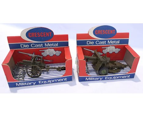 Crescent Toys, a boxed pair of Military Guns. Includes Set 1249 18 PDR Quick Firing Gun &amp; Set 1250 25 PDR Light Artillery