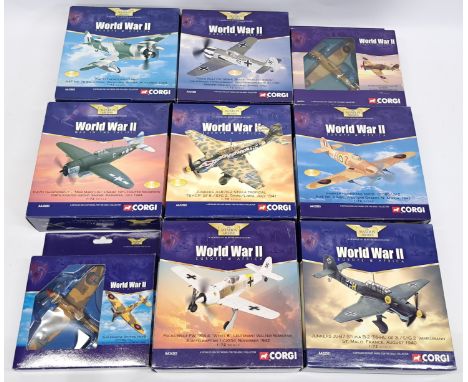 Corgi Aviation Archive World War II, 1:72 scale, a boxed Aircraft&nbsp;group. &nbsp;Includes Europe &amp; Africa &amp; Was in