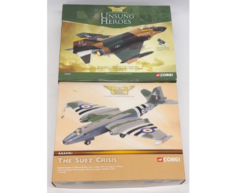 Corgi Aviation Archive Unsung Heroes &amp; The Suez Crisis, 1:72 scale Aircraft, a boxed pair.&nbsp; Includes McDonnell Dougl