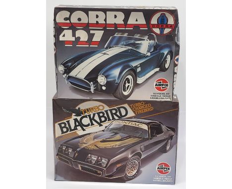 Airfix, Model Kits, Cobra 427 &amp; Turbo Blackbird, a 1:16 scale boxed pair. &nbsp;Although unchecked for completeness (some