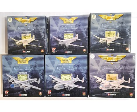 Corgi Aviation Archive boxed group of 1:144 scale (Berlin Airlift) to include AA47101 Douglas C-47A Skytrain, AA47201 Avro Yo