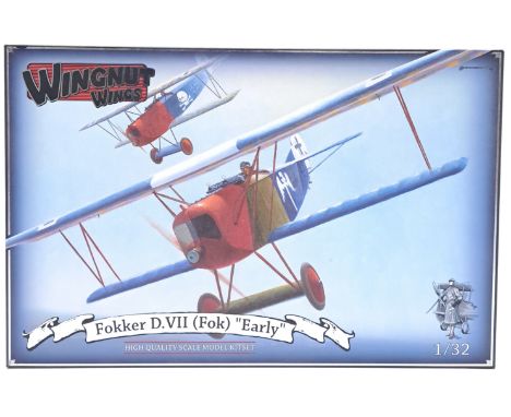 Wingnut Wings (New Zealand) a boxed 1:32 scale #32067 Fokker D.VII (Fok) "Early" Bi-plane which comes complete with informati