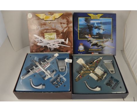 2 CORGI THE AVIATION ARCHIVE 47304 AVRO LANCASTER THE DAM BUSTERS SPECIAL EDITION AND 47401 AVRO LANCASTER MK X-PP TRANS CANA