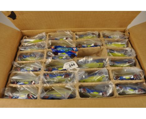 JOB OF 72 MATTEL HOT WHEELS FUTURISMO BLUE AND YELLOW CARS FGK05-DX22 2016 IN ORIGINAL SHIPPING PACKAGING