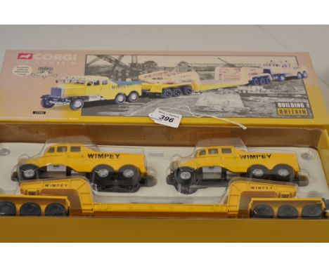 CORGI CLASSICS 17702 WIMPEY SCAMMELL CONSTRUCTOR (X2) AND 24 WHEEL GIRDER TRAILER BOXED