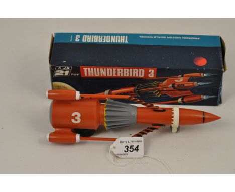 VINTAGE JR 21 THUNDERBIRD 3 FRICTION MOTOR SCALE MODEL WITH ORIGINAL BOX