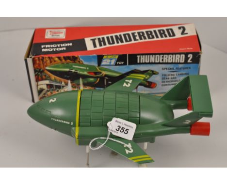 VINTAGE JR 21 THUNDERBIRD 2 FRICTION MOTOR MODEL WITH ORIGINAL BOX