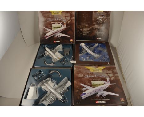 3 CORGI THE AVIATION ARCHIVE CLASSIC PROPLINERS 47603 VICKERS VISCOUNT CONTINENTAL AIRLINES, 47604 VICKERS VISCOUNT 800 SERIE