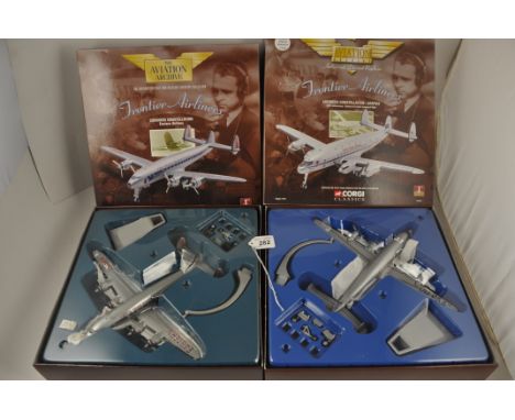 2 CORGI THE AVIATION ARCHIVE FRONTIER AIRLINERS 47507 LOCKHEED CONSTELLATION EASTERN AIRLINES AND 47502 LOCKHEED CONSTELLATIO