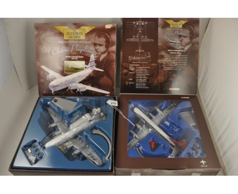 2 CORGI THE AVIATION ARCHIVE CLASSIC PROPLINERS 48101 BOEING STRATOCRUISER PAN AM AND AA31001 BOEING STRATOCRUISER NORTHWEST 