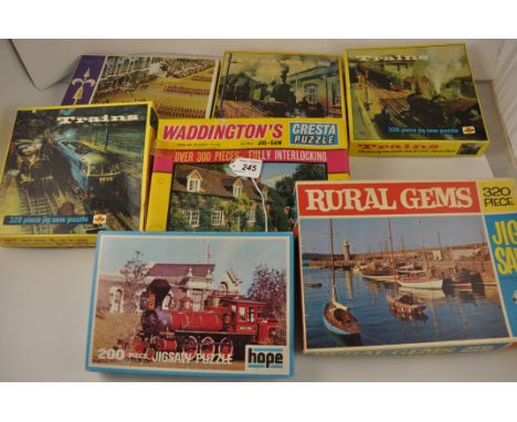 COLLECTION OF 7 VINTAGE JIGSAW PUZZLES A/F
