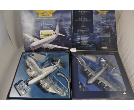 2 CORGI THE AVIATION ARCHIVE MILITARY 48104 BOEING C-97A STRATOFIGHTER MILITARY AIR TRANSPORT SERVICES AND 48103 BOEING C-97G
