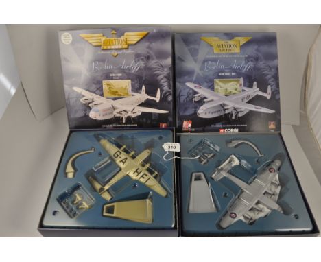 2 CORGI THE AVIATION ARCHIVE BERLIN AIRLIFT 47205 AVRO YORK RAF AND 47201 AVRO YORK SKYWAYS 1:144