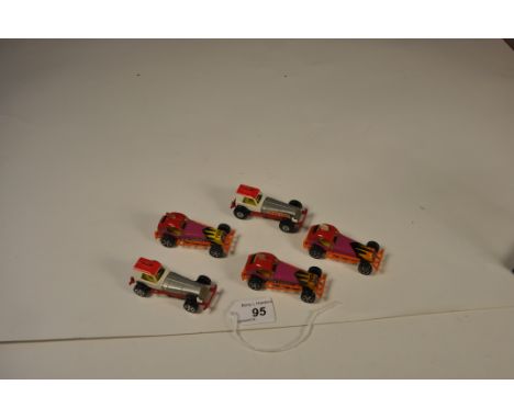 COLLECTION OF 5 CORGI ROCKETS DEREK FISKE AND TODD SWEENEY CARS 