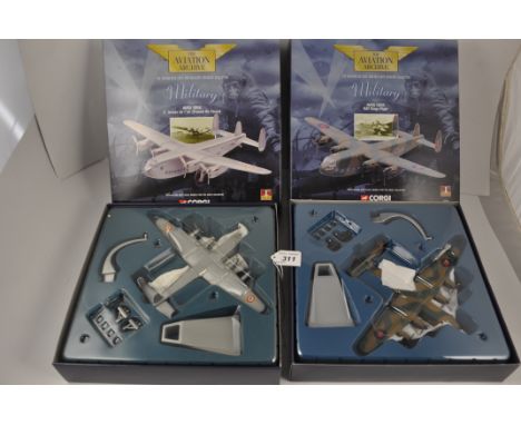 2 CORGI THE AVIATION ARCHIVE AVRO YORKS 47206 L'ARMEE DE L'AIR AND 47204 RAF KINGS FLIGHT 1:144