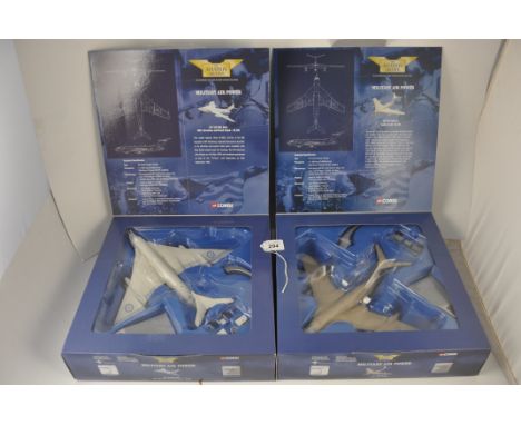 2 CORGI THE AVIATION ARCHIVE MILITARY AIR POWER 48702 HP VICTOR MK2 RAF ALL WHITE ANTI FLASH FINISH XL158 AND AA31602 HP VICT