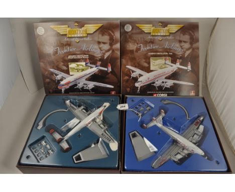 2 CORGI THE AVIATION ARCHIVE FRONTIER AIRLINERS 47505 LOCKHEED CONSTELLATION BRANIFF INTERNATIONAL AIRWAYS AND 47501 LOCKHEED