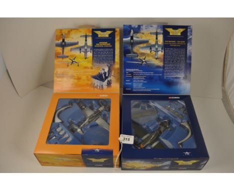 2 CORGI THE AVIATION ARCHIVE 49301 P51D MUSTANG USAAF 78TH FIGHTER GROUP BIG BEAUTIFUL DOLL AND AA32201 P51D MUSTANG OLD CROW