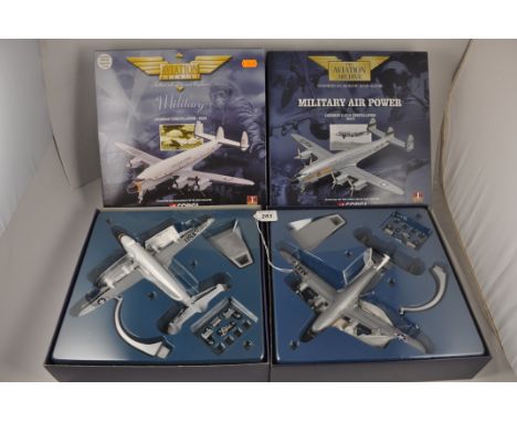 2 CORGI THE AVIATION ARCHIVE 47506 LOCKHEED CONSTELLATION USAF AND 47509 LOCKHEED C-121A CONSTELLATION MATS 1:144