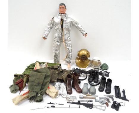1960's 'ACTION MAN' BY PALITOYwith various outfits and accessories, Astronaut, Deep Sea Diver and Lancers items noted, viewin