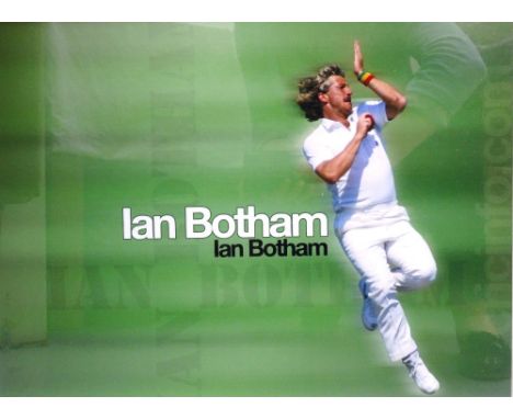 FOUR SPORTING PHOTOGRAPHIC PRINTSdepicting Ian Botham bowling, 29cm x 44.5cm, Kelly Holmes at the Athens Olympics, 29cm x 43c