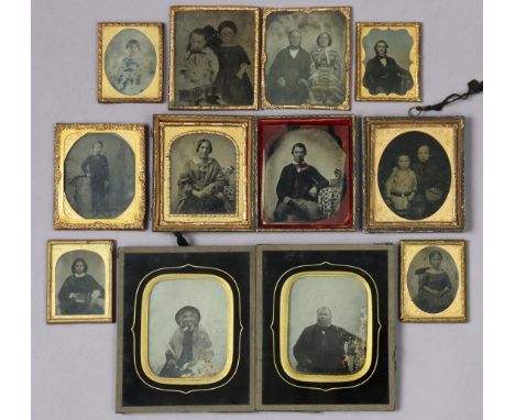 A collection of twenty-three various Victorian Daguerreotype &amp; Ambrotype family photographs, part w.a.f. 