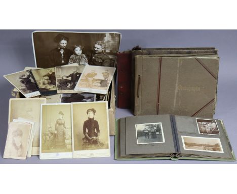Another large collection of assorted vintage carte-de-visite &amp; other photographs, all loose. 