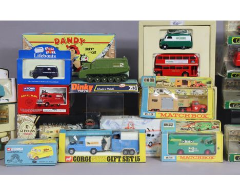 A Corgi die-cast gift set “Land Rover And Rice’s Beaufort Double Horse Box” (Set 15); a Dinky die-cast “Shado 2 Mobile”; &amp