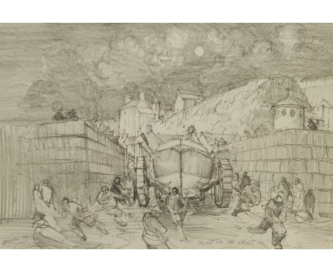 John Freeman (British 1942-): 'Sketch for 'The Shout'', pencil signed titled and dated '04, 19cm x 28cm, together with a post