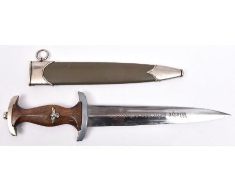 A Third Reich NPEA Student's dagger, blade 220mm, etched "Mehr Sein Als Scheinen" and "Karl Burgsmuller. Berlin Charlottenbur