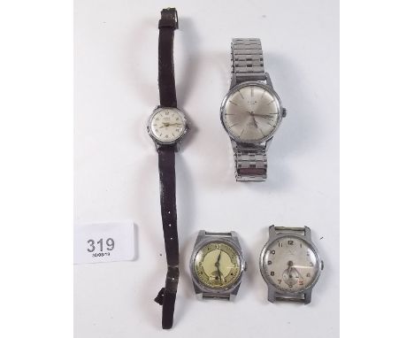 Two gentlemans Avia watches and two other vintage watches
