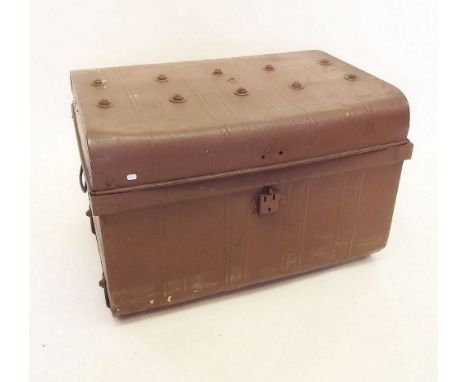 A vintage tin trunk