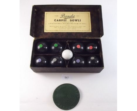 A Banda set of carpet bowls boxed