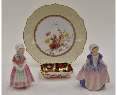 Royal Doulton Dinky Do HN1678, Tootles HN1680, Royal Crown Derby Old Imari 1128 pin tray and a late 19th Century Royal Worces