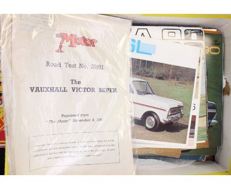 Vintage car dealership brochures including Vauxhall, Jaguar, Rolls Royce, Rover 1960s/70s approx. 30, plus original owners ha