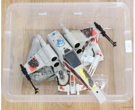 Star Wars Kenner X Wing with Light and Sound, diecast Star Destroyer, X Wing, Slave 1, Y Wing with Missile (5)