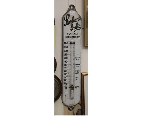 Early 20th Century Stephens Ink of Aldergate, London metal advertising thermometer&nbsp;