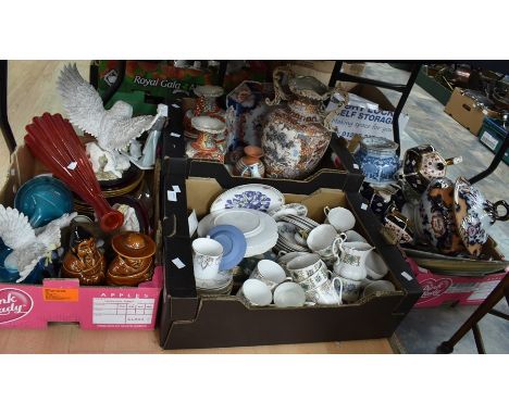 A collection of mixed ceramics including Chinese, Japanese, 50's tea sets, blue and white, plus early 20th Century dinner war