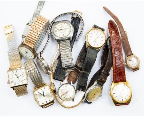 A collection of various watches to include gents vintage versions such as a gilt Services Court along with Everite king, Lavi