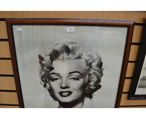 **AWAY** 3 Marilyn Monroe pictures. 2 large photographic prints and one pencil/crayon drawing. plus 9 small prints of Japanes
