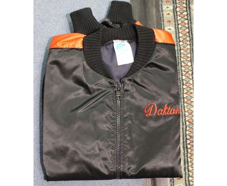 Saxon 1981 tour, light and sound crew jacket, Steve Harris, lighting designer working on crew (nick name Daktari)