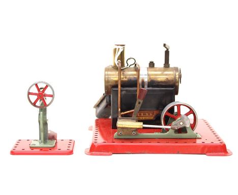 Mamod stationary steam engine, unboxed, complete with unboxed Power Press.&nbsp;