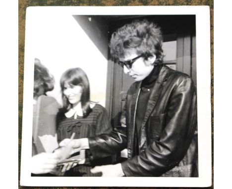 Bob Dylan photograph taken by vendor outside the De Montfort in Leicester, 1961, sold with copyright from the vendor