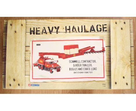 Corgi Scammell Contractor Girder Trailer, Bogies and Crate load with box and certificate
