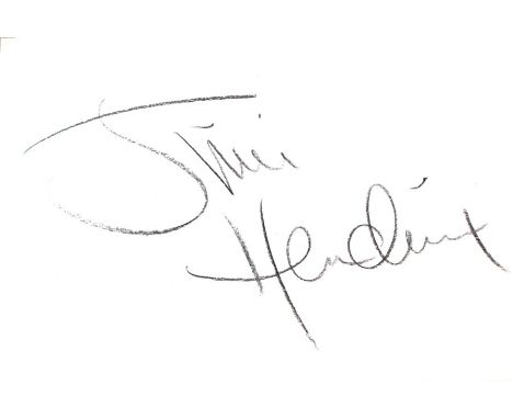 Jimi Hendrix autograph in pencil on paper, obtained at 'Cry of Love' tour sound check in Sweden, purchased by the vendor, c 2