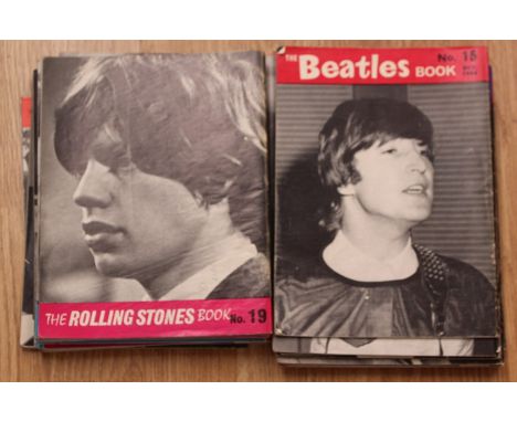 The Beatles Book, unbroken run No.1 to No.15, together with The Rolling Stones Book, unbroken run No.2 to No.19 and Pop Teen 