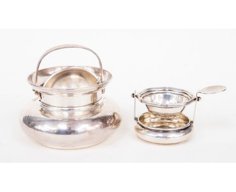 Mappin &amp; Webb Sheffield plated ashtray along with 800 silver strainer